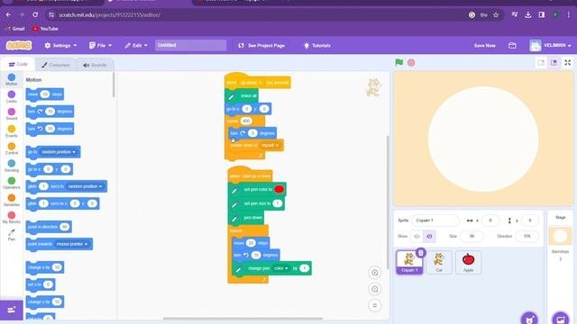 Извините что так долго не было роликов вот вам красивый код Scratch scratch programming program