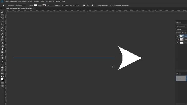 PFEILE in Photoshop erstellen – gestrichelte, gepunktete, gebogene | Tutorial
