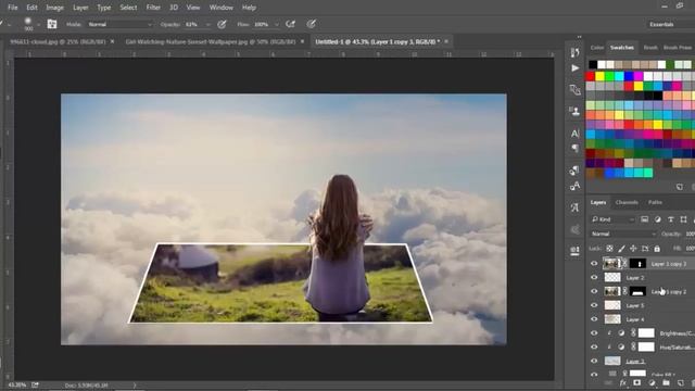 Photo Manipulation Tutorial: 3D Effect Floating Picture / photoshop cc