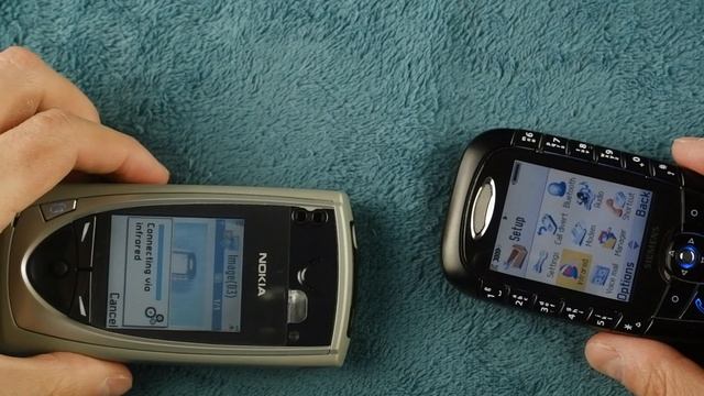 Nokia 7650 file transfer to Siemens SX1 via infrared port