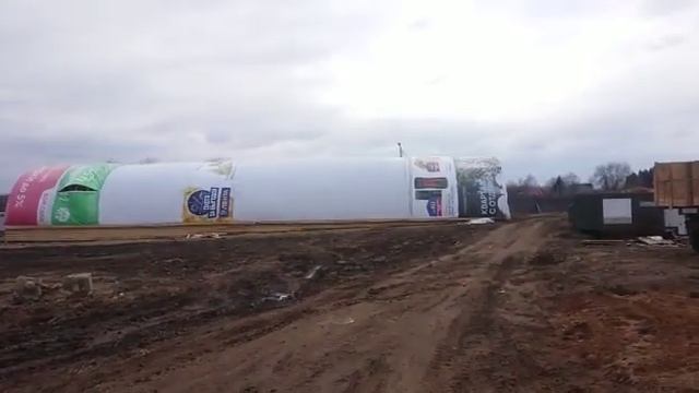 Каркасный ангар 10х40 покрытый банером