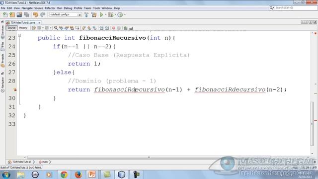 11 - Sucesión Fibonacci mediante Recursividad (EDDJava)