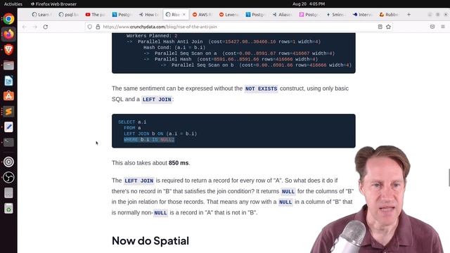 Scaling Postgres Episode 229 Postgres Playground, PG14 Internals, DB Corruption, Anti-Join