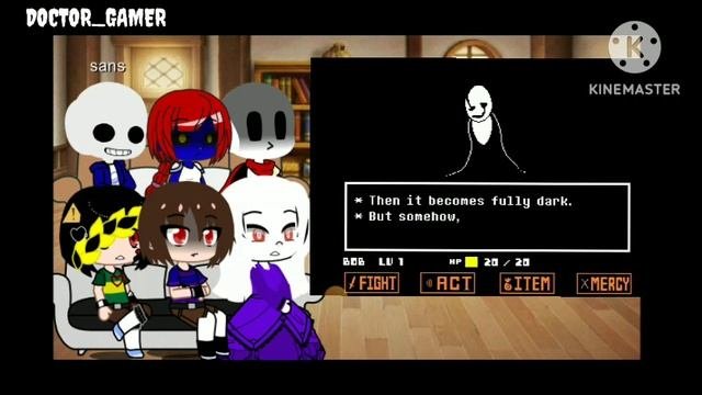 Undertale react to gaster fight lazy bad grammar
