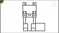 How to draw fox from minecraft | AK arts |