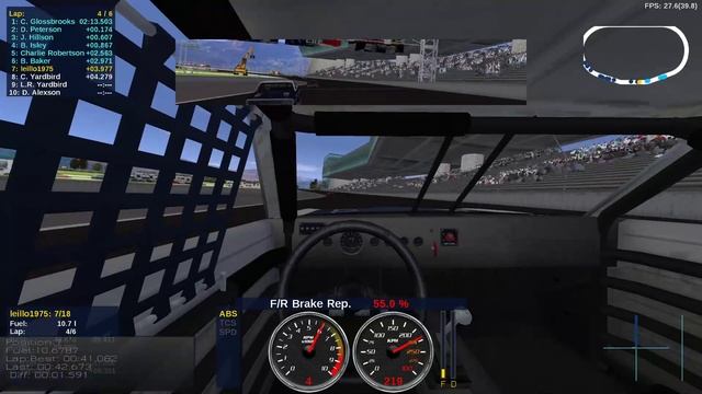Speed Dreams en Linux -  Stock Car 70's en Alamo Speedway