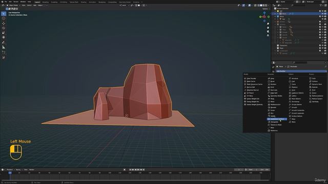 13. Creating Low Poly Mountains and Cliffs - Part 1