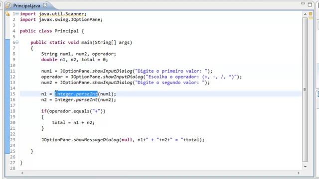 Java - JOptionPane, If e Switch