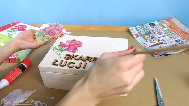 DIY Decoupage box (ENG Subtitles) - Speed up #300