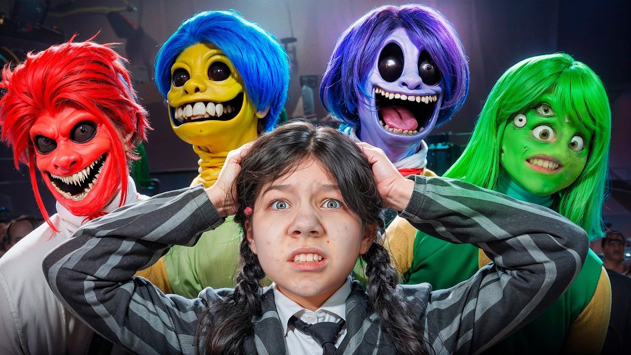 What are the Inside Out Emotions of Wednesday Addams and her Superhero Boyfriend Cat Noir?!