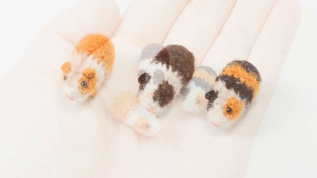 Tiny Crochet Guinea Pig - Crochet Animal - Micro Amigurumi Crochet