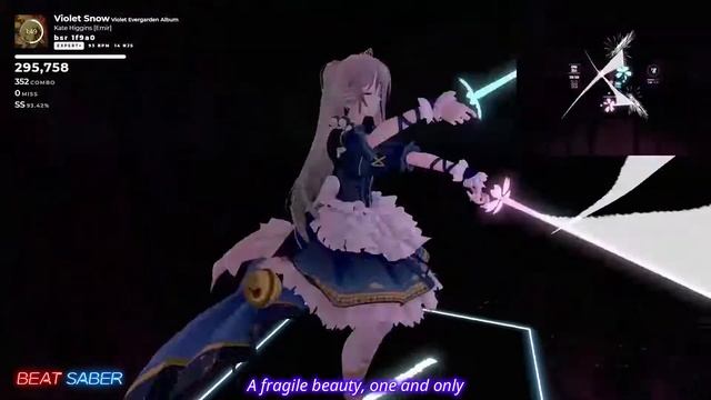 【BeatSaber】Violet Snow (America Ver.) / Kate Higgins【低スペックPCとOculus Quest 2だけでトラッキング】