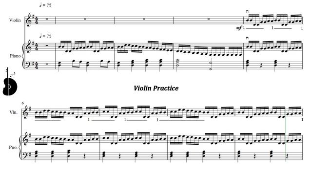 Suzuki Violin Book 1 | Etude | Variation | Piano Accompaniment | PPM = 75