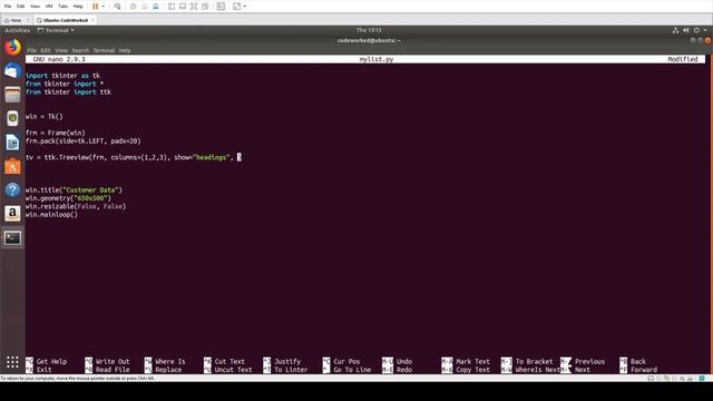 Show Data in Table Gui Python | Tkinter Table | Treeview