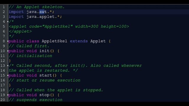 Applet in java