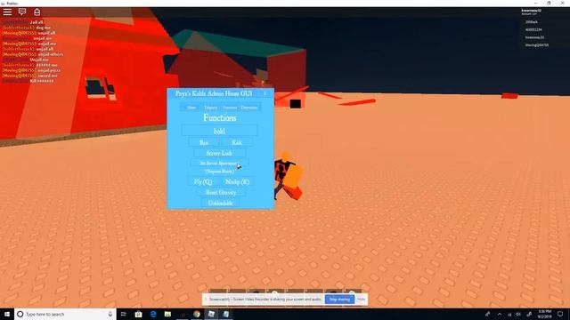 Roblox Kohls Admin House Hack Op GUI KICK BAN DESTROY EVERYTHING SET SERVER SPAWN!!