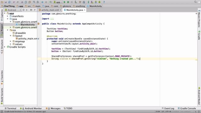 5/8 - How to write Java code inside MainActivity.java - Android App in 26 Minutes