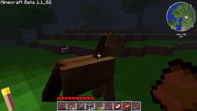 Let's Play Minecraft Beta Часть 15  Мини карта и лошади
