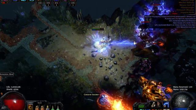 Path of exile - 2.1 Talisman - Whaitiri's Crit Arc Witch Build gameplay