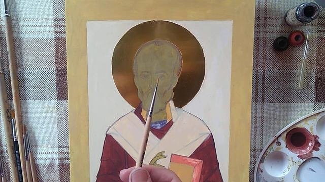 Написание иконы, опись лика.