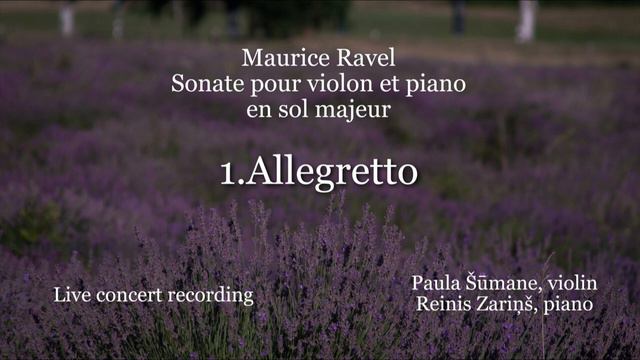 Maurice Ravel Violin Sonata No.2, 1st movement