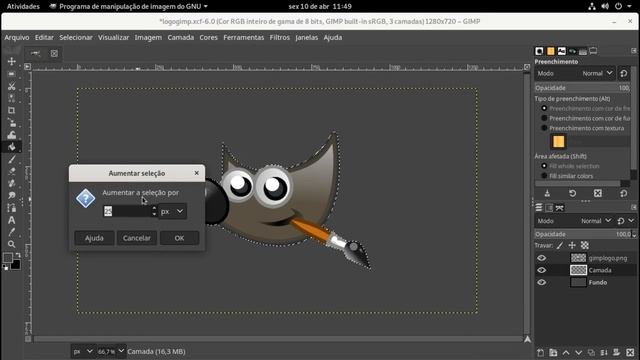 Como colocar um contorno no GIMP
