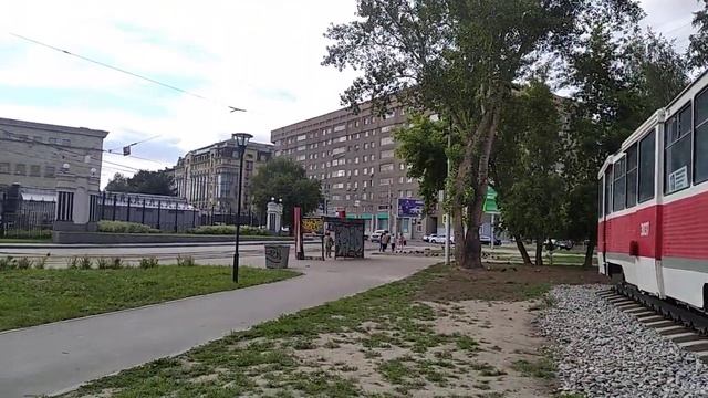 Новосибирск. Памятник трамваю 13-го маршрута