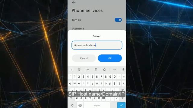 Smartphone SIP Settings with Advance Options | Smartphone SIP Settings with advance options