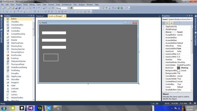 How to connect Microsoft Visual Studio 2010 C in SQL Server Management Studio PART   1