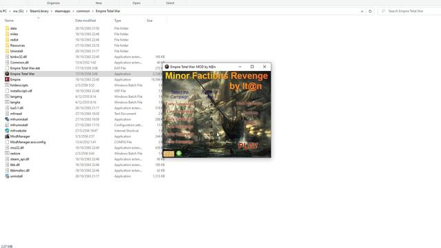 สอนลงmod minor factions revenge เกม Empire total war
