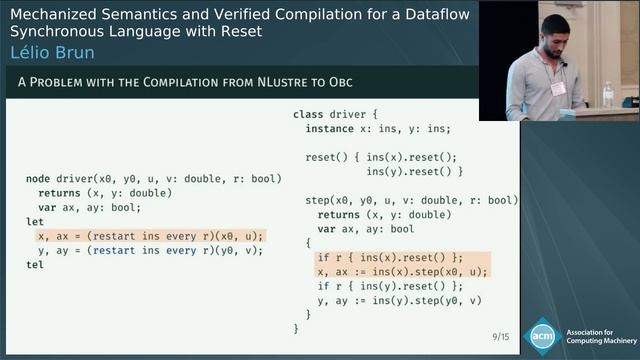 Mechanized Semantics and Verified Compilation for a Dataflow Synchronous Language with Reset