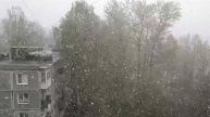В Москве второй день подряд прошел сильный снег