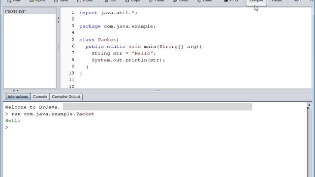 Java package statement compiler error [no sound]