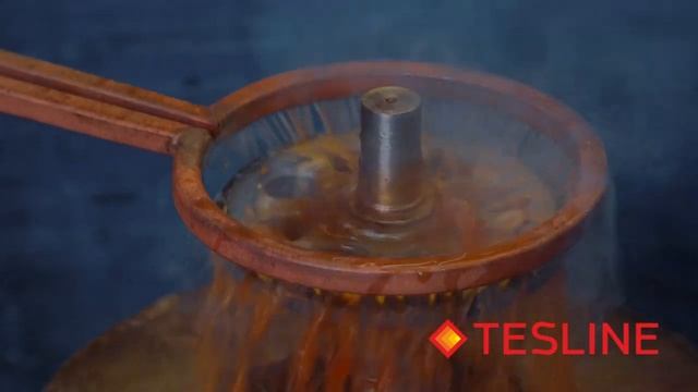Закалка ТВЧ зубьев шестеренки индуктором-спрейером