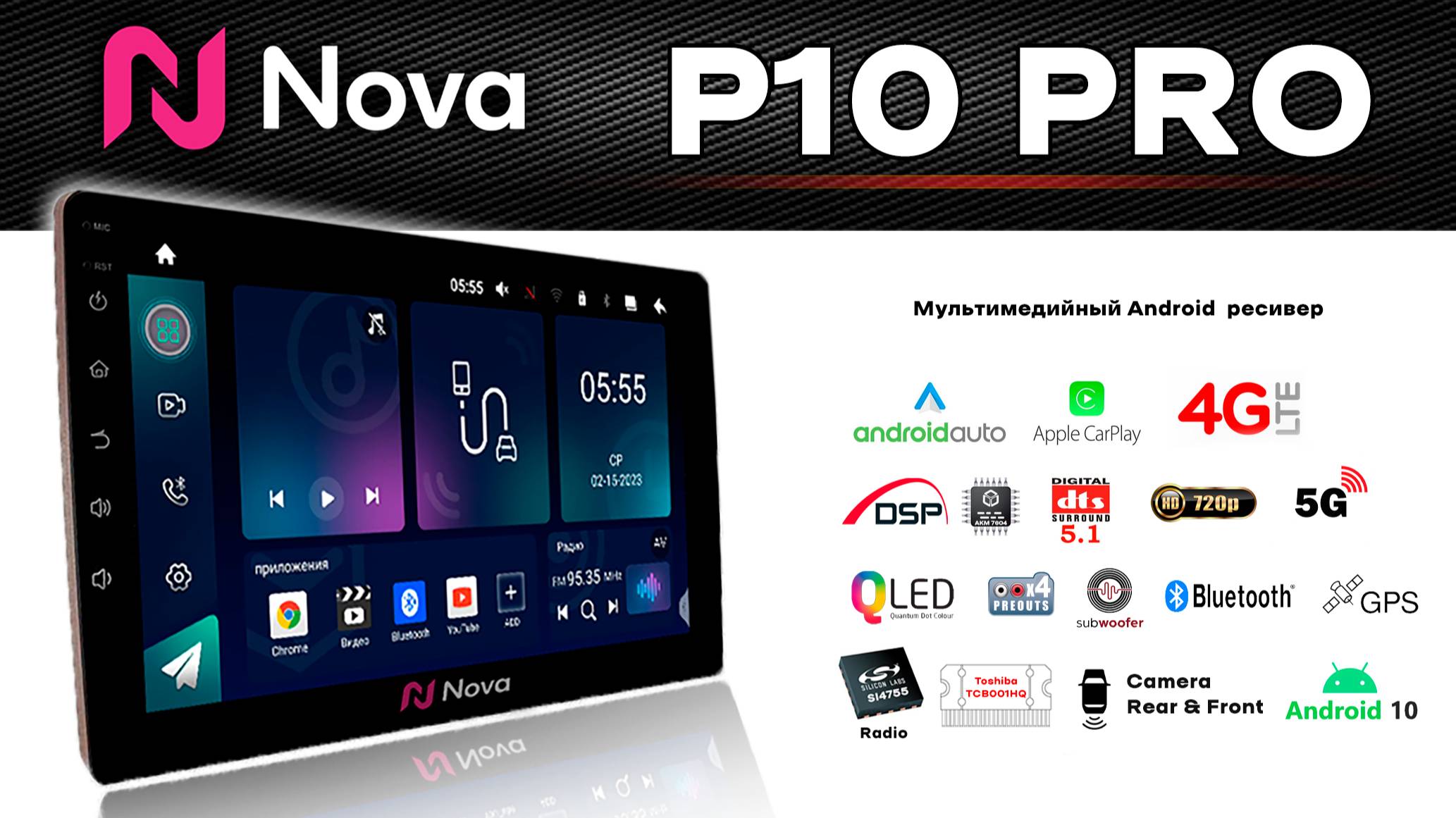 Обзор автомагнитолы Nova P10 PRO