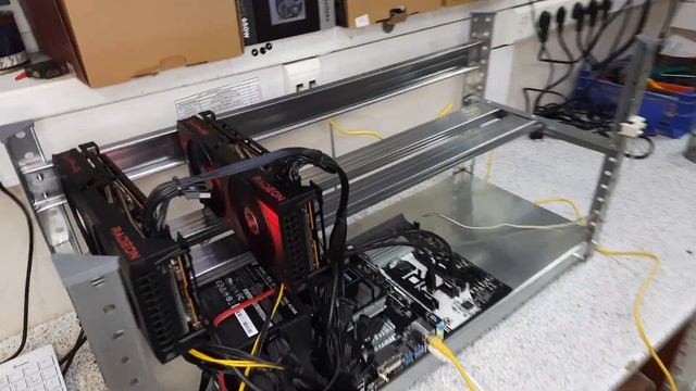 Mining ферма на видеокартах Radeon RX 6700XT 12Gb Sapphire Pulse, 92+ MH/s для майнинга Ethereum