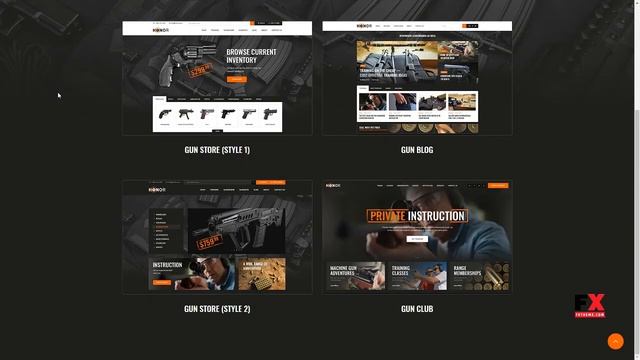 Honor Shooting Club and Weapon Store WordPress Theme      Souta Kawac