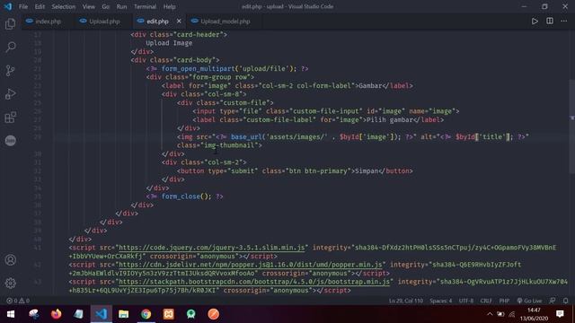 #3. Tutorial lengkap upload image codeigniter ke database - singe upload (Update)