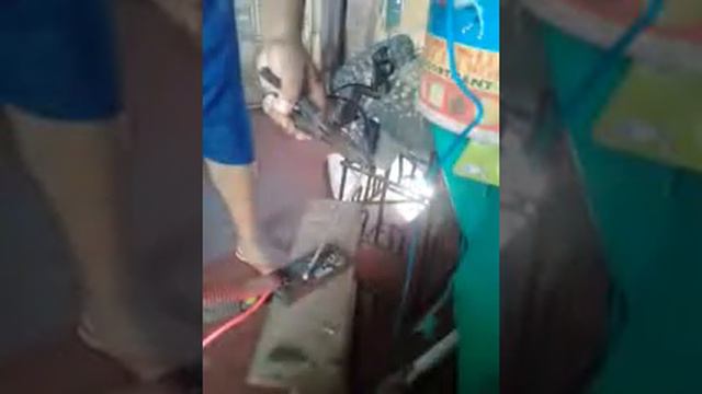 SALT WELDING WITH AC 220V.  warning high voltage is danger