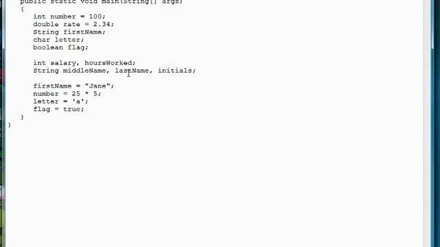 04-06 Java Building Blocks  Assigning Data To Variables