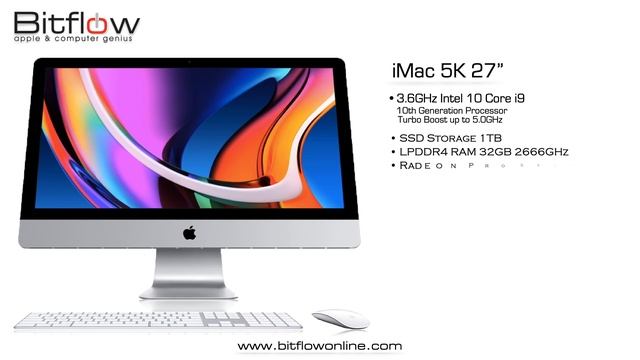 iMac 3.6 i9 10C SSD 1TB RAM 32GB 5K 27"