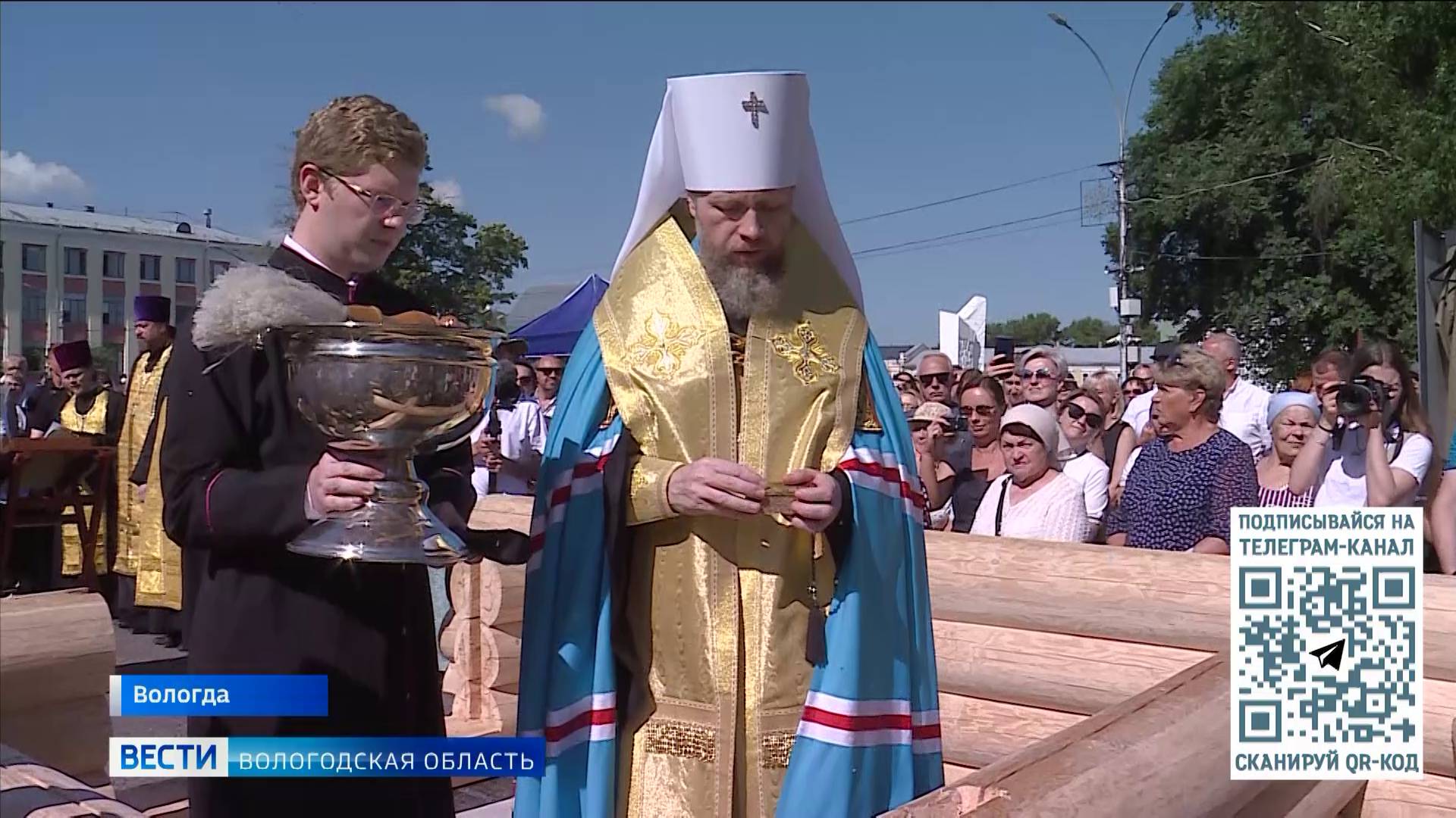 Новую православную часовню возвели за сутки на площади Революции в Вологде