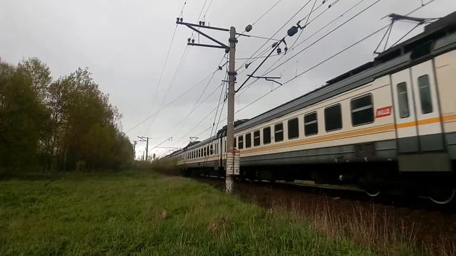 Электропоезд ЭД4М-0461 ЦППК перегон Вербилки - Каналстрой 17.05.2020