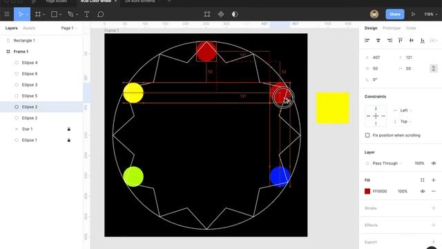 Figma demo: skapa ett RGB färghjul
