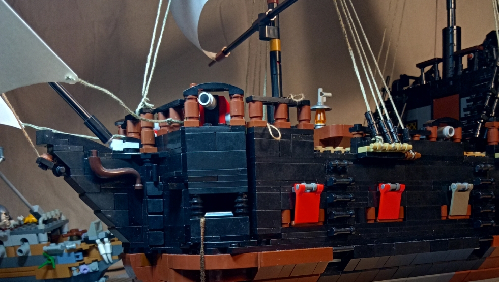 Lego корабль: бриг "Тигровая сова"; самоделка