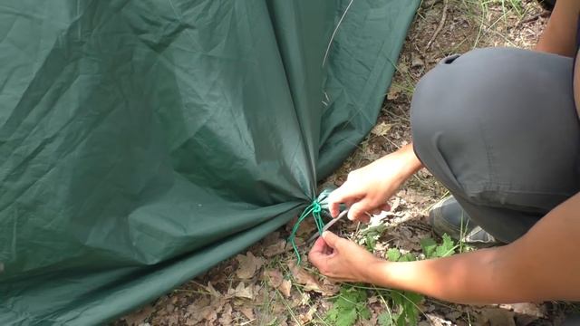 ⛺ 3 способа установки палатки из тента — бушкрафт с Татьяной Гордеевой