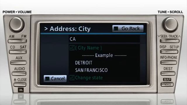 Navigation (input an address using voice recognition) Camry Toyota of Slidell