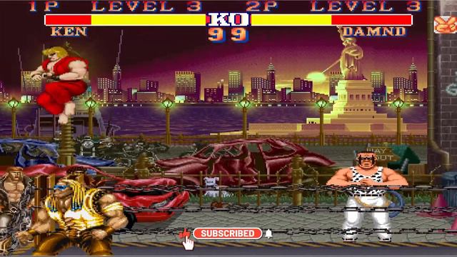 👉 Ken Vs 🆚 Damnd | Ken Vs Final Fight Bosses | Street Fighter Vs Final Fight