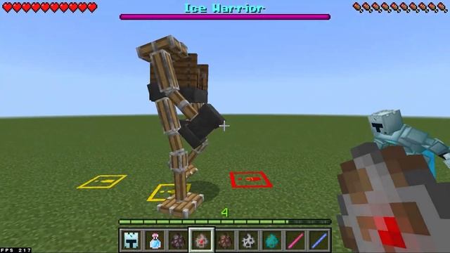 ICE WARRIOR vs Mowzie's Mobs and Rexy's Expansion mobs / Minecraft Mob Battle