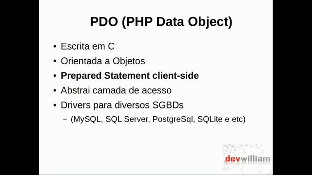 Introdução sobre PDO (PHP Data Object) - Aula 01
